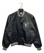 Chalk Lineチョークライン）の古着「90s RAIDERS NYLON VARSITY JACKET」｜ブラック