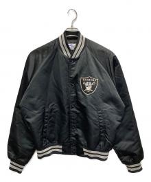 Chalk Line（チョークライン）の古着「90s RAIDERS NYLON VARSITY JACKET」｜ブラック