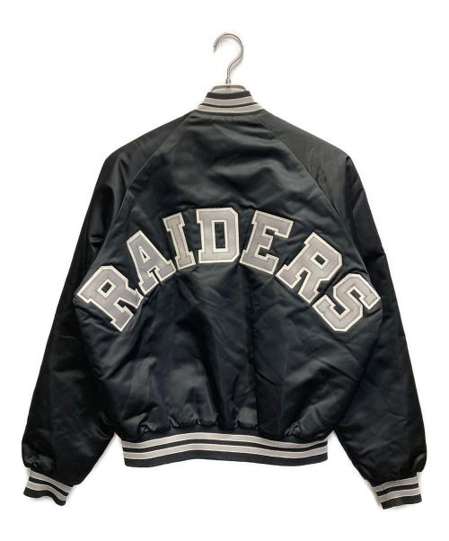 Chalk Line（チョークライン）Chalk Line (チョークライン) 90s RAIDERS NYLON VARSITY JACKET ブラック サイズ:Lの古着・服飾アイテム