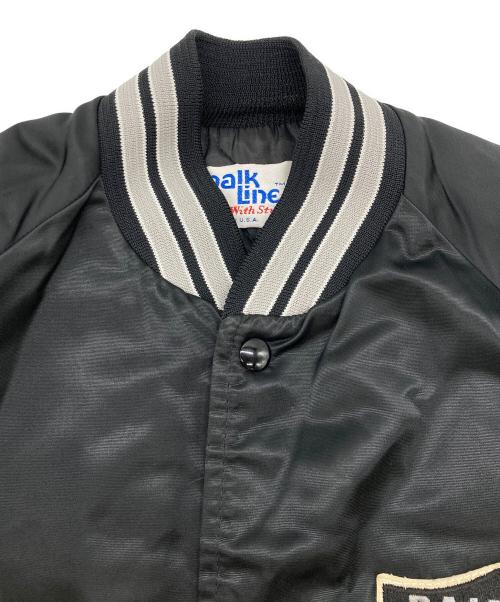 Chalk Line（チョークライン）Chalk Line (チョークライン) 90s RAIDERS NYLON VARSITY JACKET ブラック サイズ:Lの古着・服飾アイテム