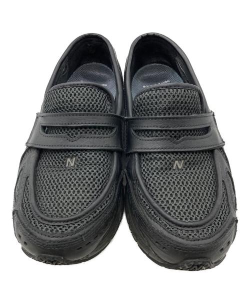 NEW BALANCE（ニューバランス）NEW BALANCE (ニューバランス) ローファー ブラック×グリーン サイズ:27cmの古着・服飾アイテム
