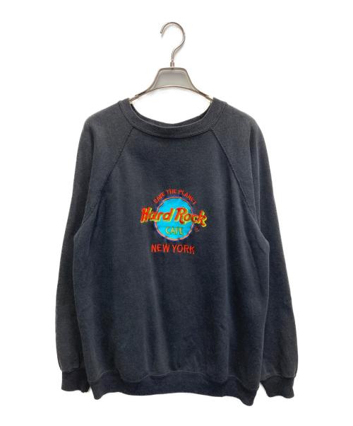 Hard Rock cafe（ハードロックカフェ）Hard Rock cafe (ハードロックカフェ) 刺繍スウェット ブラック サイズ:Lの古着・服飾アイテム