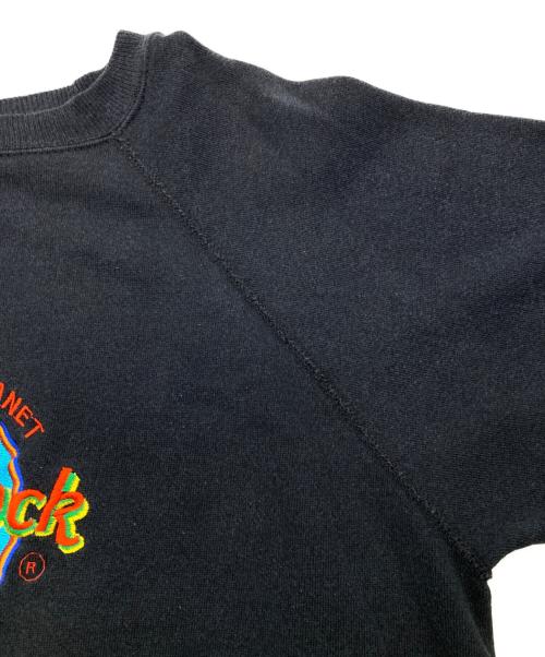 Hard Rock cafe（ハードロックカフェ）Hard Rock cafe (ハードロックカフェ) 刺繍スウェット ブラック サイズ:Lの古着・服飾アイテム