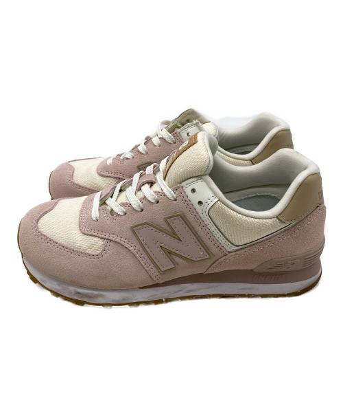 NEW BALANCE（ニューバランス）NEW BALANCE (ニューバランス) ローカットスニーカー ピンク×ホワイト サイズ:24.5の古着・服飾アイテム