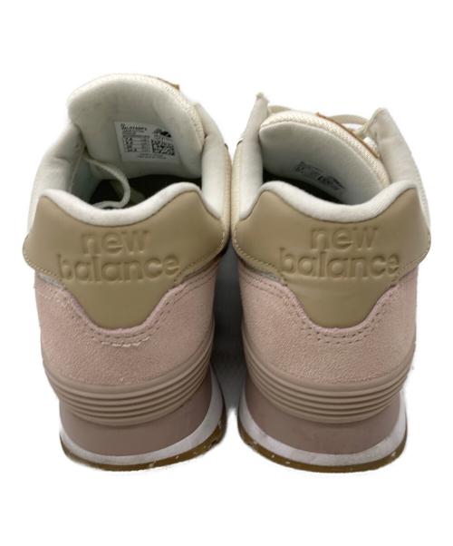 NEW BALANCE（ニューバランス）NEW BALANCE (ニューバランス) ローカットスニーカー ピンク×ホワイト サイズ:24.5の古着・服飾アイテム