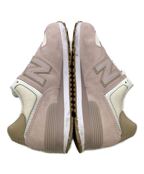 NEW BALANCE（ニューバランス）NEW BALANCE (ニューバランス) ローカットスニーカー ピンク×ホワイト サイズ:24.5の古着・服飾アイテム
