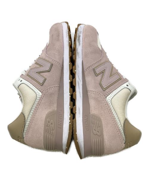 NEW BALANCE（ニューバランス）NEW BALANCE (ニューバランス) ローカットスニーカー ピンク×ホワイト サイズ:24.5の古着・服飾アイテム