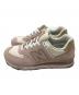 NEW BALANCE (ニューバランス) ローカットスニーカー ピンク×ホワイト サイズ:24.5：5000円
