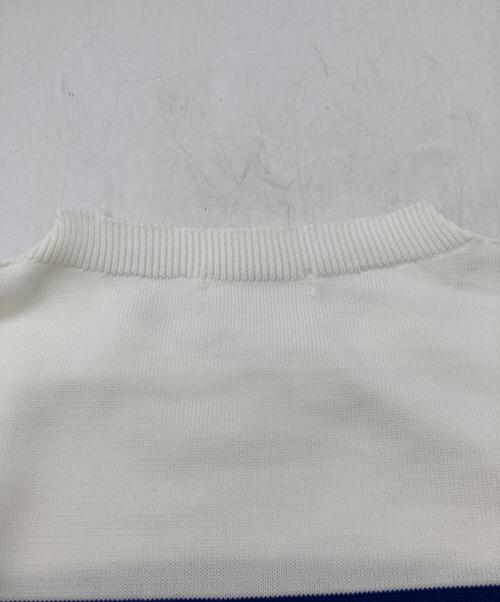 MACPHEE（マカフィー）MACPHEE (マカフィー) 26SSフォームニット ベルスリーブプルオーバー ホワイト×ブルー サイズ:Sの古着・服飾アイテム