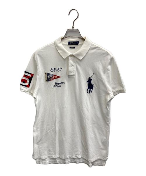 POLO RALPH LAUREN（ポロ・ラルフローレン）POLO RALPH LAUREN (ポロ・ラルフローレン) CUSTOM FIT ビッグポニーポロシャツ ホワイト サイズ:Lの古着・服飾アイテム