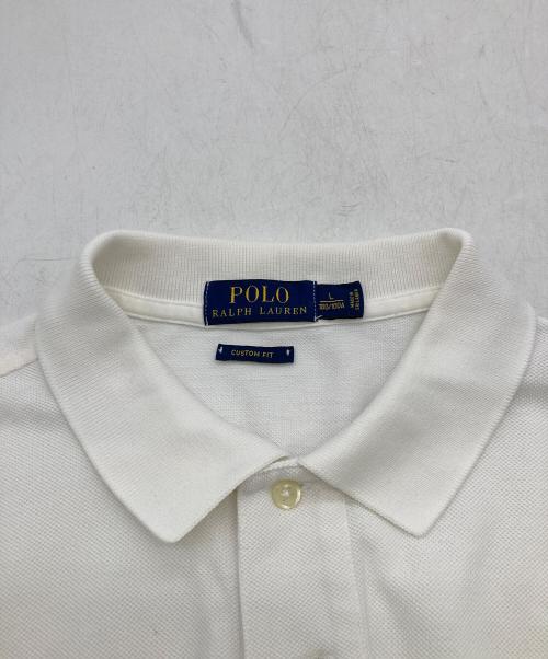 POLO RALPH LAUREN（ポロ・ラルフローレン）POLO RALPH LAUREN (ポロ・ラルフローレン) CUSTOM FIT ビッグポニーポロシャツ ホワイト サイズ:Lの古着・服飾アイテム