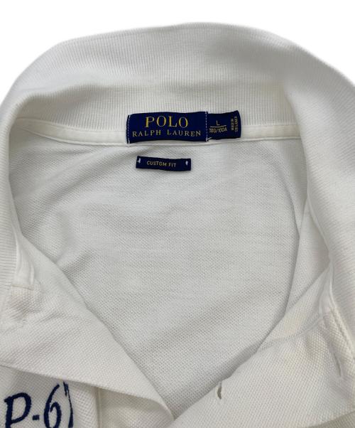 POLO RALPH LAUREN（ポロ・ラルフローレン）POLO RALPH LAUREN (ポロ・ラルフローレン) CUSTOM FIT ビッグポニーポロシャツ ホワイト サイズ:Lの古着・服飾アイテム