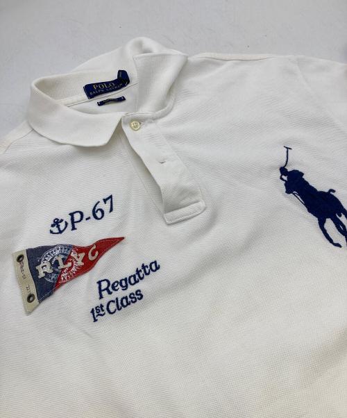 POLO RALPH LAUREN（ポロ・ラルフローレン）POLO RALPH LAUREN (ポロ・ラルフローレン) CUSTOM FIT ビッグポニーポロシャツ ホワイト サイズ:Lの古着・服飾アイテム