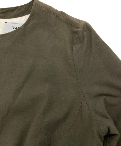YAECA（ヤエカ）YAECA (ヤエカ) リネン混ギャザーワンピース オリーブ サイズ:Mの古着・服飾アイテム