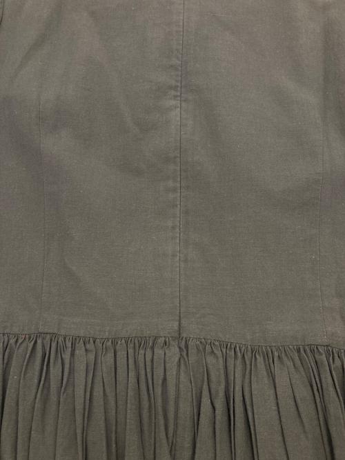 YAECA（ヤエカ）YAECA (ヤエカ) リネン混ギャザーワンピース オリーブ サイズ:Mの古着・服飾アイテム