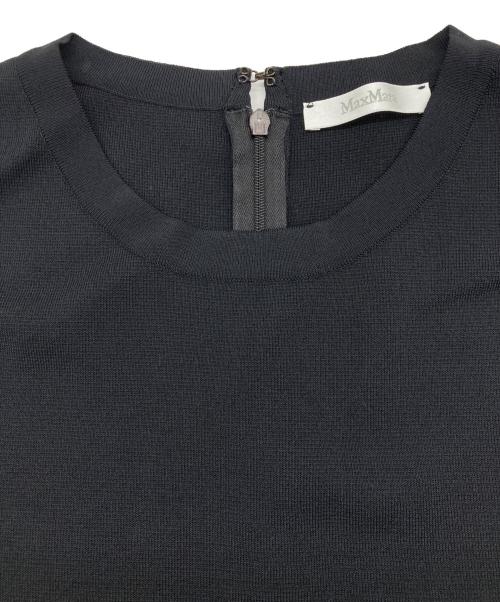 MaxMara（マックスマーラ）MaxMara (マックスマーラ) バイカラーノースリーブワンピース ブラック×ホワイト サイズ:J38の古着・服飾アイテム