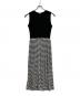 MaxMara (マックスマーラ) バイカラーノースリーブワンピース ブラック×ホワイト サイズ:J38：7000円