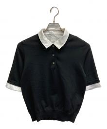 UNITED ARROWS TOKYO（ユナイテッドアローズトウキョウ）の古着「ポロコンビ 4WAY ニット」｜ホワイト×ブラック