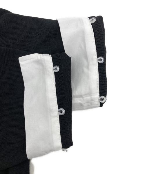 UNITED ARROWS TOKYO（ユナイテッドアローズトウキョウ）UNITED ARROWS TOKYO (ユナイテッドアローズトウキョウ) ポロコンビ 4WAY ニット ホワイト×ブラック サイズ:FREEの古着・服飾アイテム