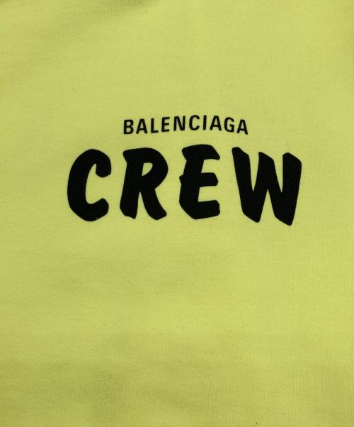 BALENCIAGA（バレンシアガ）BALENCIAGA (バレンシアガ) CREW HOODIE 黄緑 サイズ:XSの古着・服飾アイテム