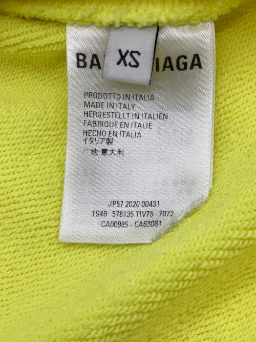 BALENCIAGA（バレンシアガ）BALENCIAGA (バレンシアガ) CREW HOODIE 黄緑 サイズ:XSの古着・服飾アイテム