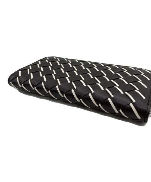 BOTTEGA VENETA（ボッテガベネタ）BOTTEGA VENETA (ボッテガベネタ) イントレチャート長財布 ブラウンの古着・服飾アイテム