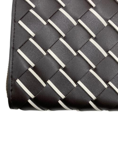 BOTTEGA VENETA（ボッテガベネタ）BOTTEGA VENETA (ボッテガベネタ) イントレチャート長財布 ブラウンの古着・服飾アイテム