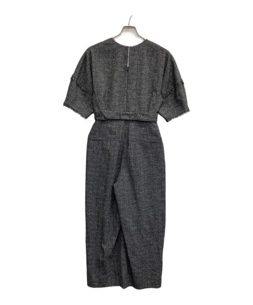 FRAY ID（フレイ アイディー）FRAY ID (フレイ アイディー) パフスリーブオールインワン グレーの古着・服飾アイテム