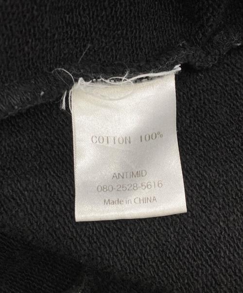 ANTIMID（アンチミッド）ANTIMID (アンチミッド) ユーズド加工パーカー ブラック サイズ:Sの古着・服飾アイテム