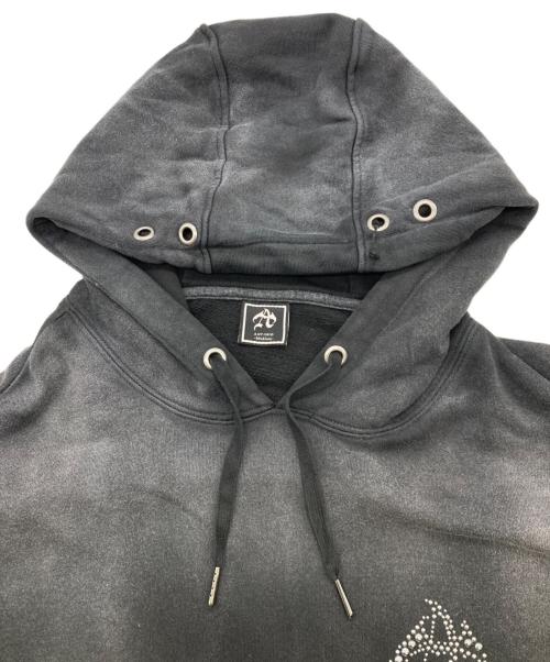 ANTIMID（アンチミッド）ANTIMID (アンチミッド) PIGMENT STUDS HOODIE グレー サイズ:Mの古着・服飾アイテム