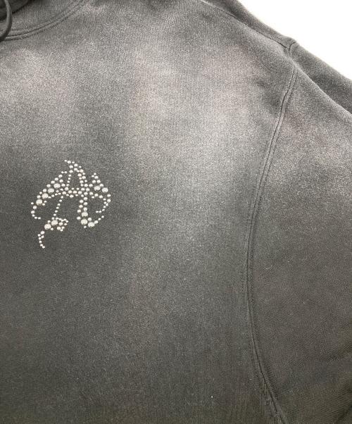ANTIMID（アンチミッド）ANTIMID (アンチミッド) PIGMENT STUDS HOODIE グレー サイズ:Mの古着・服飾アイテム