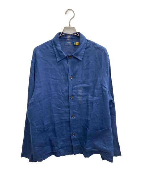 POLO RALPH LAUREN（ポロ・ラルフローレン）POLO RALPH LAUREN (ポロ・ラルフローレン) リネンカバーオール ネイビー サイズ:L 未使用品の古着・服飾アイテム