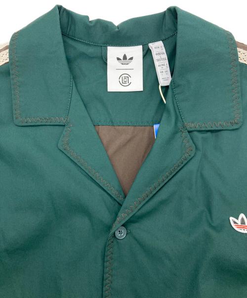 adidas（アディダス）adidas (アディダス) CLOT BOWLING SHIRT BY EDISON CHE グリーン×ブラウン サイズ:L 未使用品の古着・服飾アイテム