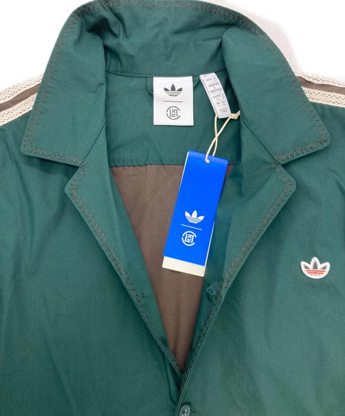adidas（アディダス）adidas (アディダス) CLOT BOWLING SHIRT BY EDISON CHE グリーン×ブラウン サイズ:L 未使用品の古着・服飾アイテム