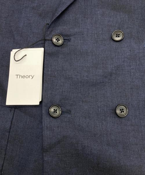 theory（セオリー）theory (セオリー) ECO.SHARKSKINダブルジャケット ネイビー サイズ:40 未使用品の古着・服飾アイテム