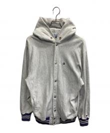 Champion（チャンピオン）の古着「リバースウィーブスナップパーカー」｜グレー