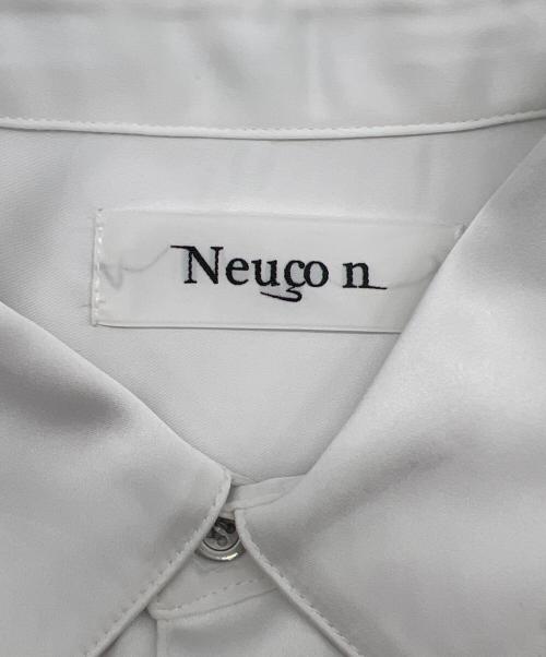 neucon（ニューコン）Neucon (ニューコン) リベットデザインダブルポケットサテンオーバーシャツ ホワイト サイズ:Mの古着・服飾アイテム