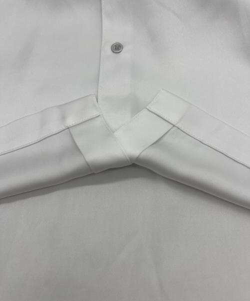 neucon（ニューコン）Neucon (ニューコン) リベットデザインダブルポケットサテンオーバーシャツ ホワイト サイズ:Mの古着・服飾アイテム