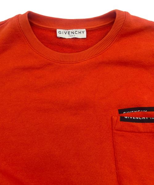 GIVENCHY（ジバンシィ）GIVENCHY (ジバンシィ) ポケットスウェット オレンジ サイズ:Sの古着・服飾アイテム