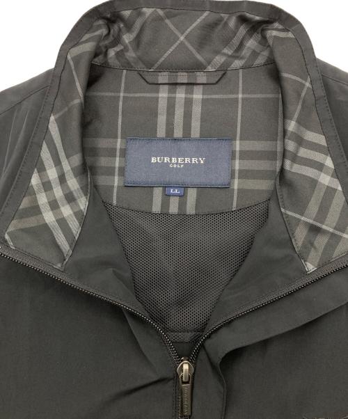 BURBERRY GOLF（バーバリーゴルフ）BURBERRY GOLF (バーバリーゴルフ) 刺繍ロゴフルジップベスト ブラック サイズ:LLの古着・服飾アイテム
