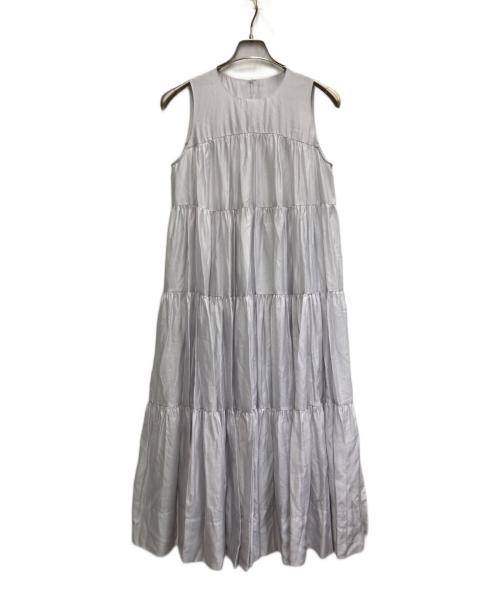 anuans（アニュアンス）anuans (アニュアンス) テンセルリッチオーガンティアードワンピース ホワイト サイズ:size1の古着・服飾アイテム