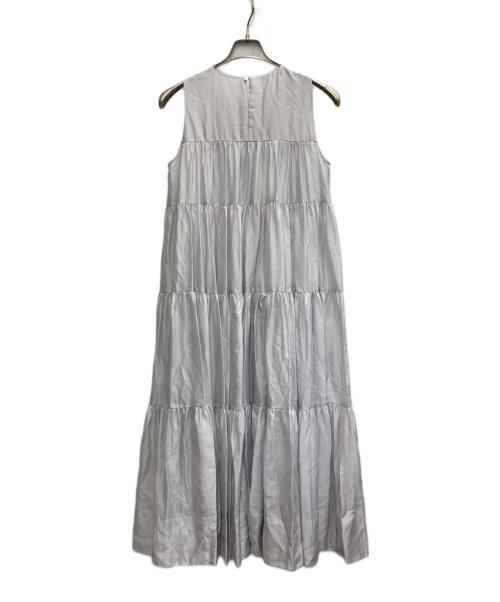 anuans（アニュアンス）anuans (アニュアンス) テンセルリッチオーガンティアードワンピース ホワイト サイズ:size1の古着・服飾アイテム