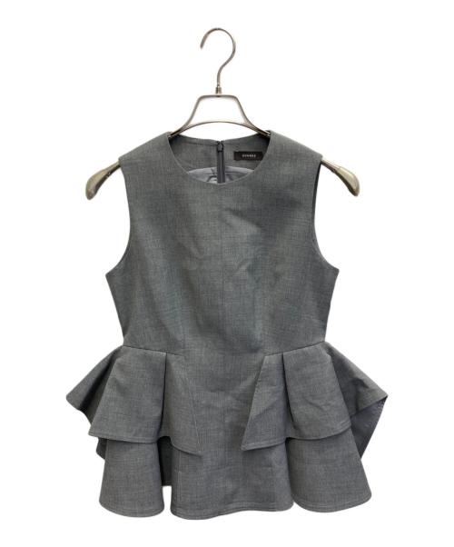 anuans（アニュアンス）anuans (アニュアンス) オブジェクトフレアトップス グレー サイズ:size1の古着・服飾アイテム