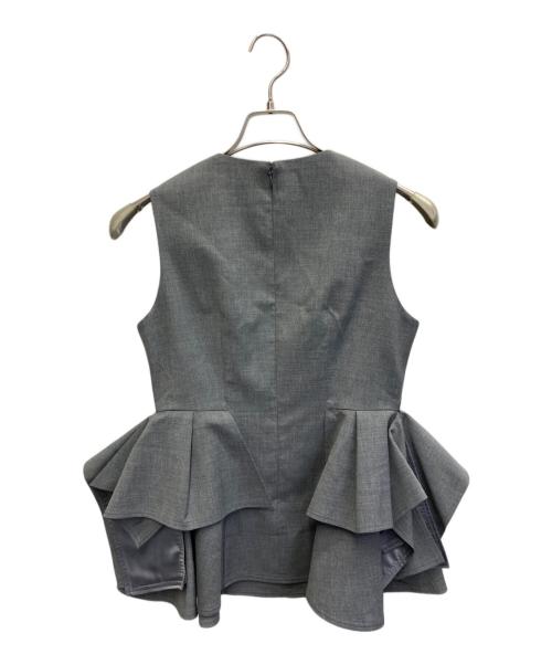 anuans（アニュアンス）anuans (アニュアンス) オブジェクトフレアトップス グレー サイズ:size1の古着・服飾アイテム