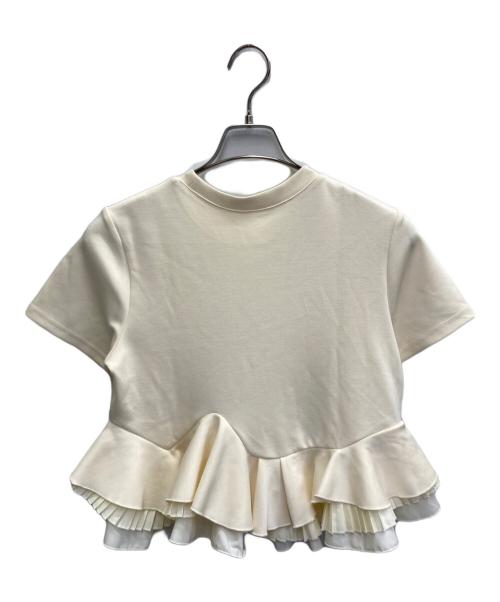COCODEAL（ココディール）COCODEAL (ココディール) ランダムフリルペプラムトップス ベージュ サイズ:size2の古着・服飾アイテム