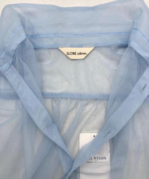 SLOBE citron（スローブシトロン）SLOBE citron (スローブシトロン) チュールエアーシャツ スカイブルー サイズ:不明の古着・服飾アイテム