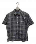 BURBERRY BLUE LABELバーバリー ブルー レーベル）の古着「チェックシャツ」｜ブラック