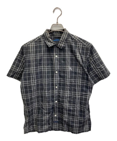 BURBERRY BLUE LABEL（バーバリー ブルー レーベル）BURBERRY BLUE LABEL (バーバリー ブルー レーベル) チェックシャツ ブラック サイズ:Mの古着・服飾アイテム