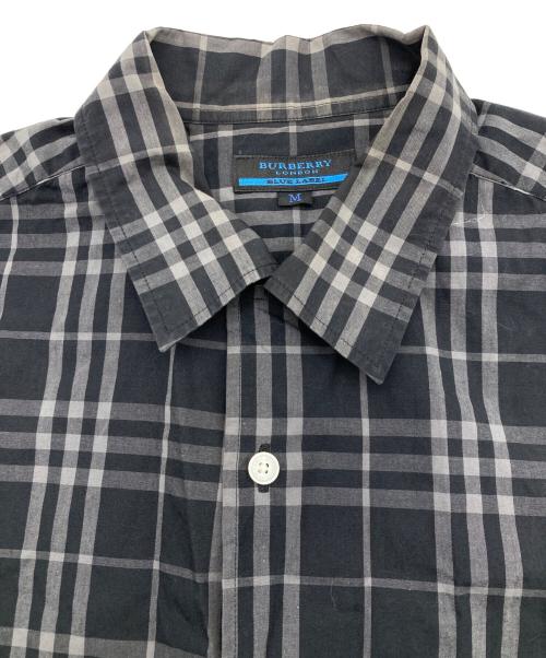 BURBERRY BLUE LABEL（バーバリー ブルー レーベル）BURBERRY BLUE LABEL (バーバリー ブルー レーベル) チェックシャツ ブラック サイズ:Mの古着・服飾アイテム