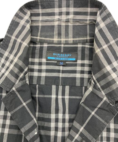 BURBERRY BLUE LABEL（バーバリー ブルー レーベル）BURBERRY BLUE LABEL (バーバリー ブルー レーベル) チェックシャツ ブラック サイズ:Mの古着・服飾アイテム